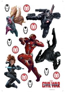 Maxi sticker XXL da parete per bambini "avengers" Decorama