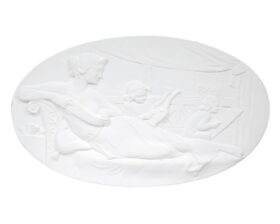 Bassorilievo in gesso colore bianco dimensioni 46 x 72 cm Toscan Stucchi Linea Gesso Art. 1232